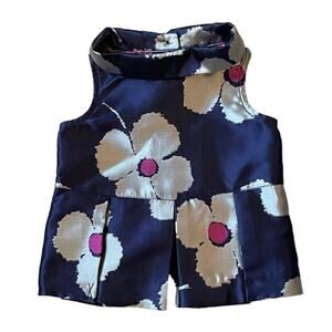 Janie‎ and Jack Blue Silver Flower Dress Size 3-6 months